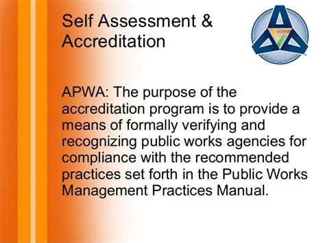 Apwa Accreditation Process Public Works Institute