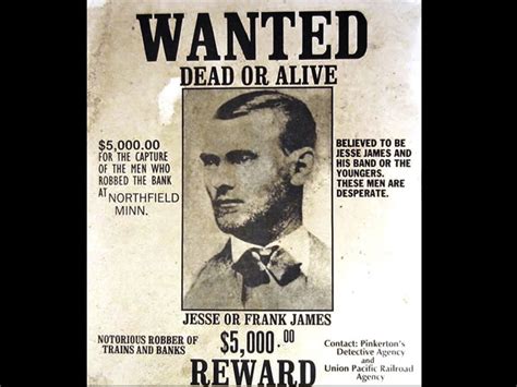 Jesse James Outlaw Wanted Poster