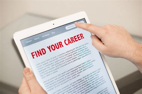 Tablet Find Your Career Man Pressing Find Your Career Bu Flickr