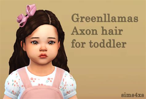 Ilovesaramoonkids — Sims4xs Greenllamas‘s Axon Hair For Toddlers