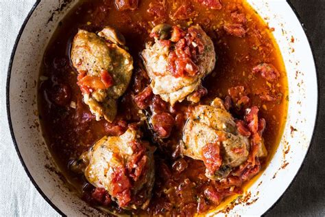 Our best chicken thigh recipes 49 photos. Braised Chicken Thighs with Tomato and Garlic Recipe on Food52