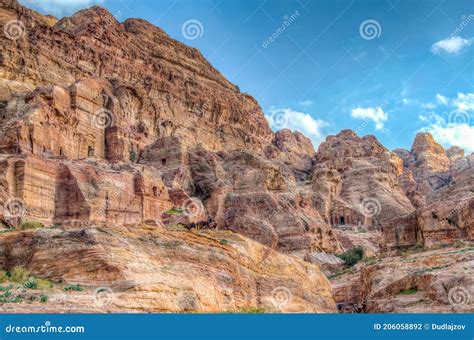 Petra Valley In Jordan Stock Photo Image Of Landscape 206058892