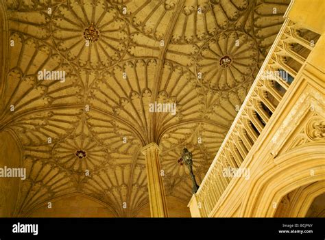 The Elaborate Fan Vaulted Ceiling On The Staircase At Christ Church