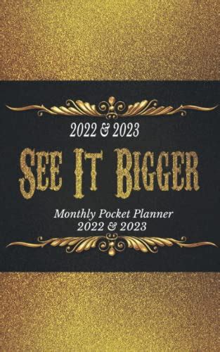See It Bigger Monthly Pocket Planner 2022 2023 Two Year Purse Planner
