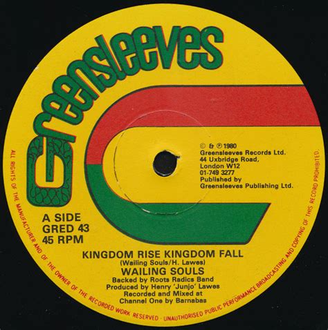 Wailing Souls Kingdom Rise Kingdom Fall Releases Discogs