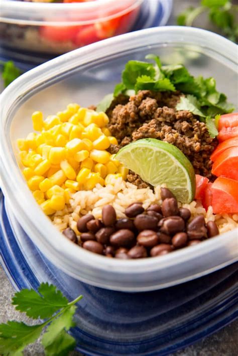 Salsa Verde Taco Meal Prep Bowls Easy Easy Peasy Meals