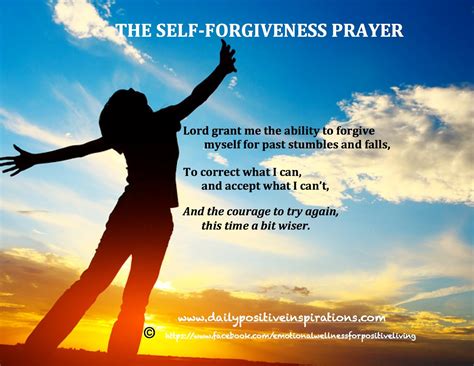Spiritual Inspiration Self Forgiveness Prayer