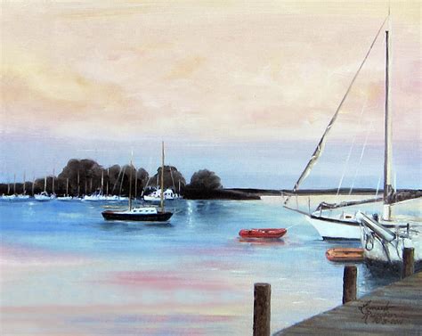 Quiet Morning On The Navesink River Painting By Leonardo Ruggieri Pixels