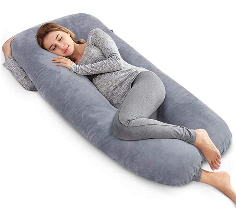 Angqi Unique U Shaped Full Pregnancy Body Pillow With Zipper Removable Velvet Cover Best