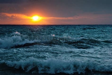 Cloudy Sea Sunset Stock Image Image Of Peaceful Beach 11384735