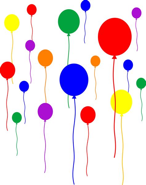 Party Balloons On Transparent Background Free Clip Art
