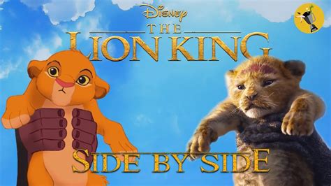 The Lion King Official Teaser Trailer Side By Side Comparison Youtube