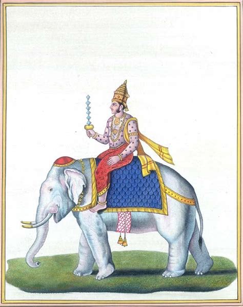 Indra Riding Airavata Holding The Vajra Exotic India Art