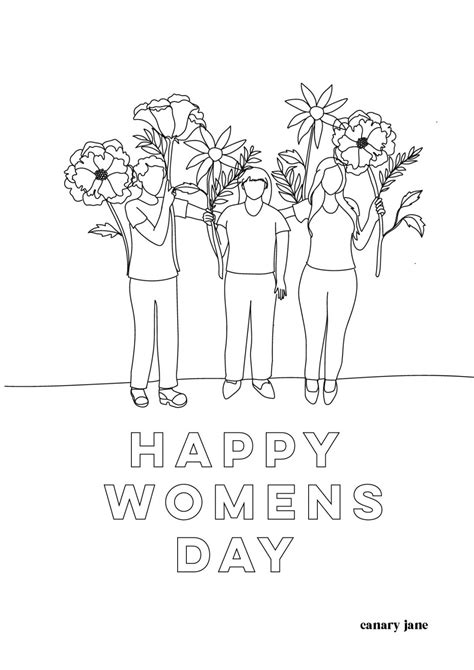 Womens Day Coloring Page Canary Jane