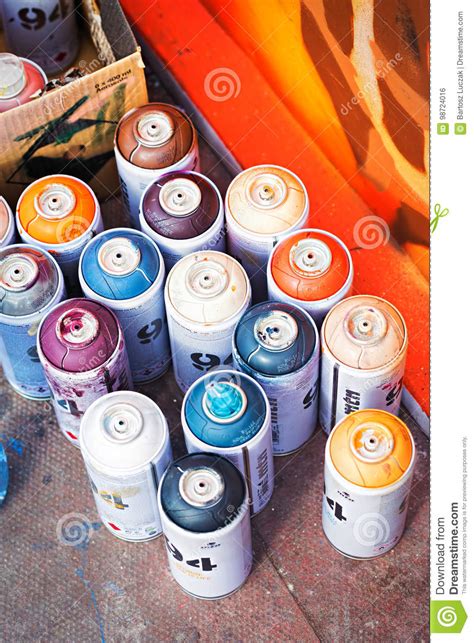 Colourful Aerosol Spray Paint Cans By Graffiti Painting