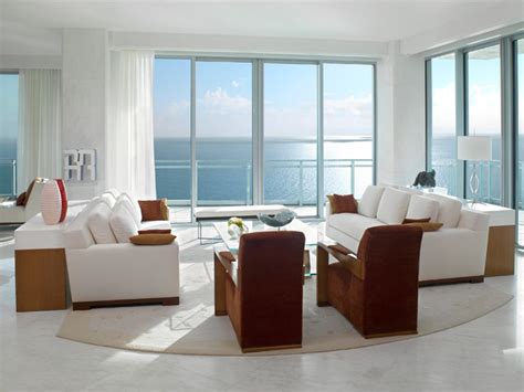 Ocean Penthouse Miami Beach Contemporary Living Room Miami By