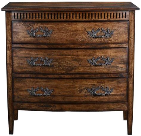 Colonial Chest Of Drawers Rustic Pecan 3 Drawer
