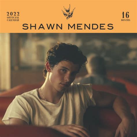 Buy 2022 Shawn Mendes Shawn Mendes Official 2022 With Notes Section Monthly Square From