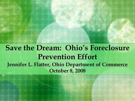 Ppt Save The Dream Ohios Foreclosure Prevention Effort Powerpoint