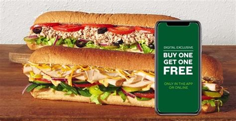 Buy one get one free on any size pizza online at dominos applicable in southampton cardiff, portsmouth, winchester use the code supersavevcuk to get free express delivery from burton buy also if you follow link it will show you there buy one get one free sale. Subway Offers Buy One, Get One (BOGO) Free Footlong Deal ...
