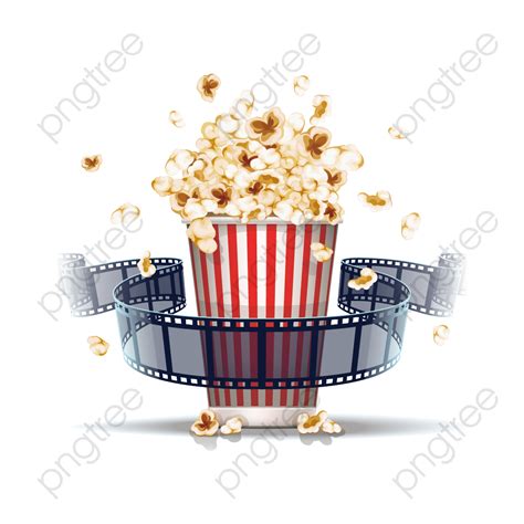 Popcorn And Film Popcorn Film Vector Popcorn Png And Vector With
