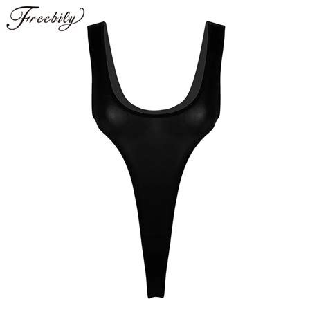 sexy women lingerie body suit high cut backless see through thong deep scoop neck sleeveless
