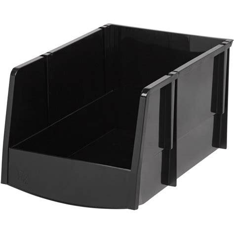 Iris Jumbo Stacking Storage Bin Black