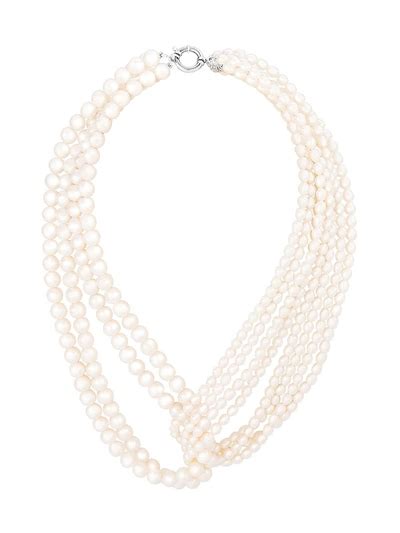 Masako Sterling Silver And 5 9mm Cultured Freshwater Pearl Multi Strand