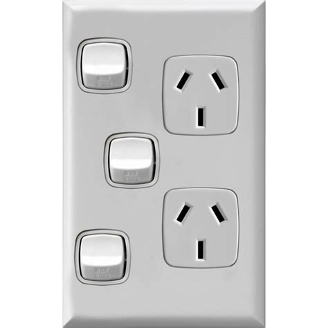 Hpm Excel Double Powerpoint Extra Switch Vertical White Bunnings