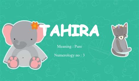tahira name meaning