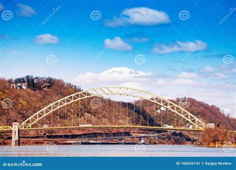 West End Bridge Over Ohio River In Pittsburg Stock Image Image Of