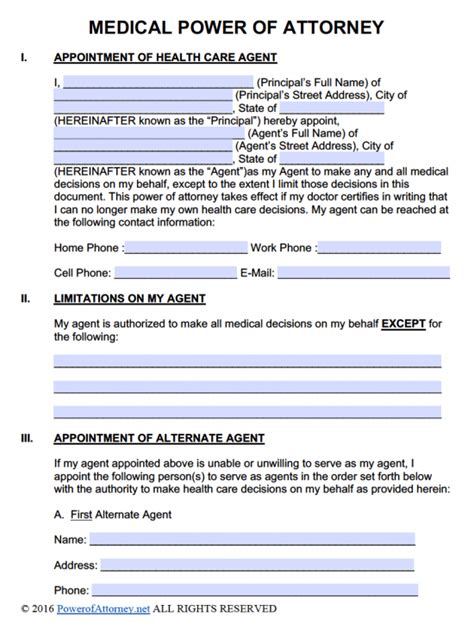 Free Power Of Attorney Templates In Fillable Pdf Format Power Of Attorney