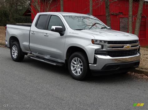 2019 Silver Ice Metallic Chevrolet Silverado 1500 Lt Double Cab 4wd