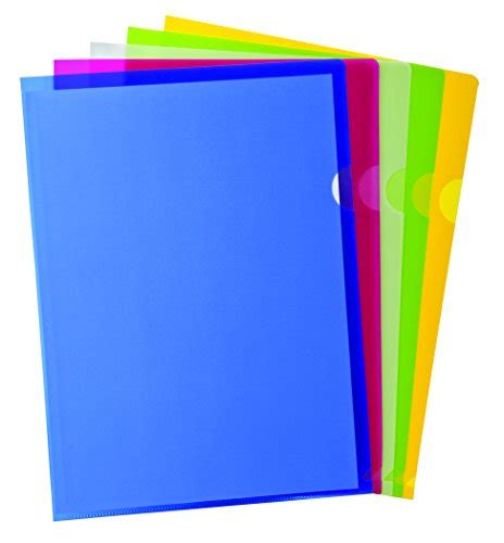 L Type Plastic Folder Safe Project Pockets Transparent Clear Document
