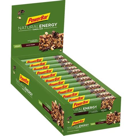 Powerbar Natural Energy 40g 24 Units Cacao Crunch Energy Bars Box Green