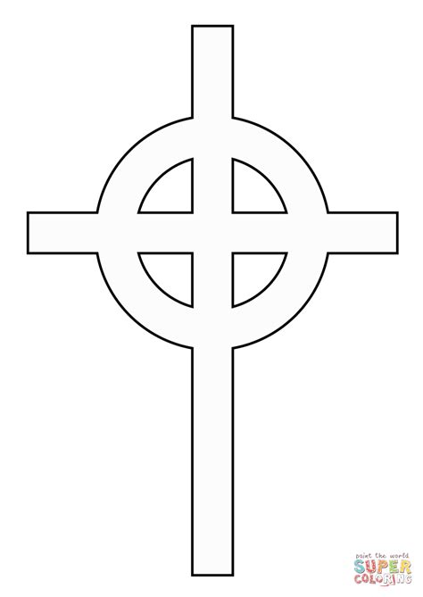 When patrick went back to ireland to convert the irish to christianity, he was successful because he didn't try to make the irish forget their old beliefs. Basic Celtic Cross coloring page | Free Printable Coloring ...