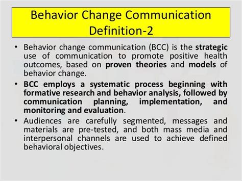 Behaviour Change Communication