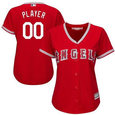 Women Los Angeles Angels Of Anaheim Majestic Red Scarlet Cool Base
