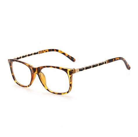 Women Fashion Lady Metal Acetate Full Rim Tortoise Leopard Eyeglass