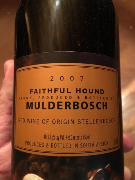2007 Mulderbosch Faithful Hound South Africa Coastal Region