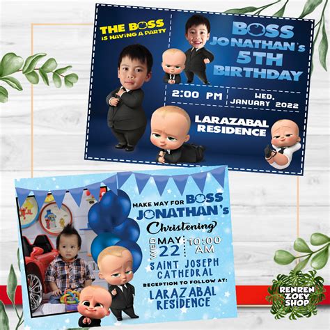 The Boss Baby Theme Invitation Cards Ubicaciondepersonascdmxgobmx