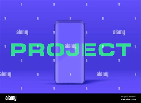 Smartphone Presentation Mockup In Blue Color Stock Vector Image And Art