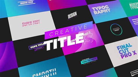 From apple's final cut pro resource page >. Web Development: 10 Top Creative Title Templates for Final ...