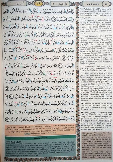 Ali Imran Ayat 71 77 Hal 59 Quran Tajwid Dan Terjemahan