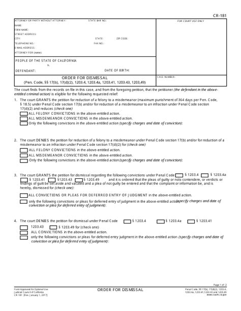 Printable Cr 181 Forms Printable Forms Free Online