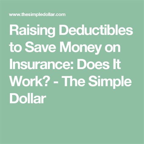 Simply put, if you have a $500 deductible and your. Raising Deductibles to Save Money on Insurance: Does It ...