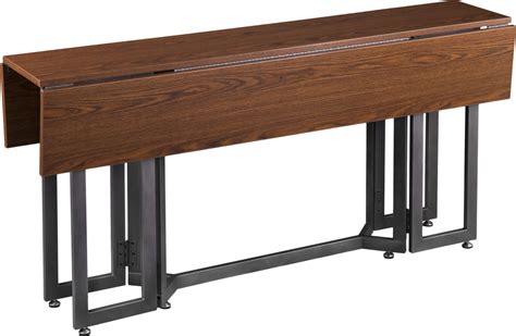 Driness Drop Leaf Console To Dining Table Transitional Console