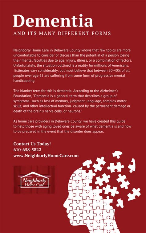 Download Dementia Care Brochure Neighborly Home Care