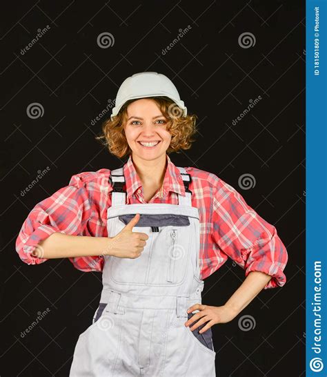 Lady At Construction Site Warehouse Woman Worker Quality Inspector