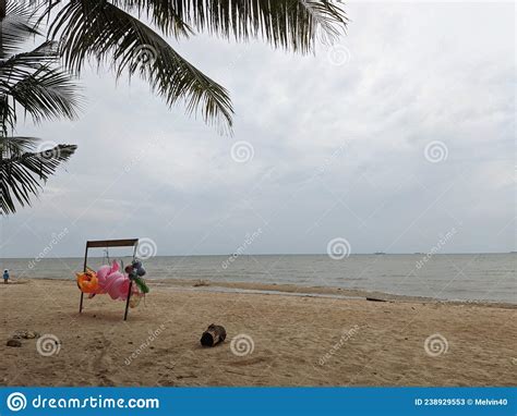 Nelayan Beach Tourism In The City Of Balikpapan Indonesia Stock Image
